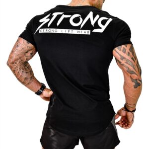 Мужская футболка для фитнеса STRONG, черная