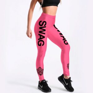 Леггинсы для фитнеса SWAG, розовые